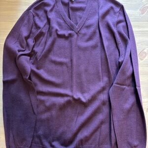 Joseph Abboud Men's Burgandy V-Neck Sweater